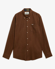 Barbour Sparrowhill Regular Fit Shirt In Dark Sand