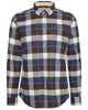 Barbour Valley Tailored Button-down Collar Shirt in Blue & Brown Plaid