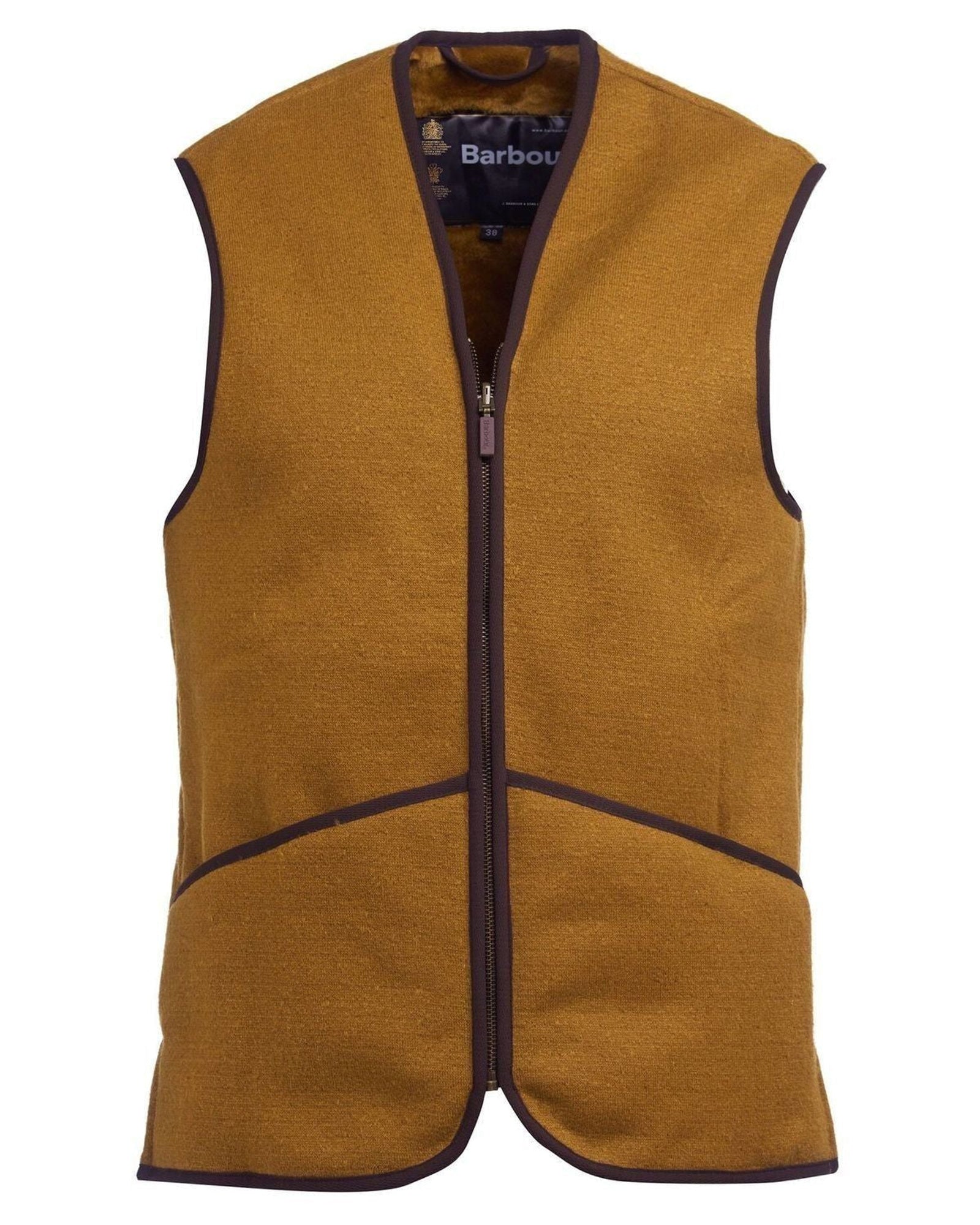 -Rainwater's -Barbour - Button Up Sport Shirts - Barbour Warm Pile Waistcoat/Zip-In Liner in Brown -