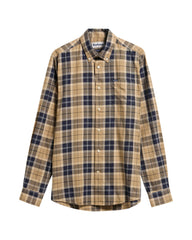 Barbour Wetheram Birchwood Dress Tartan Plaid Button Down Collar Shirt in Tailored Fit