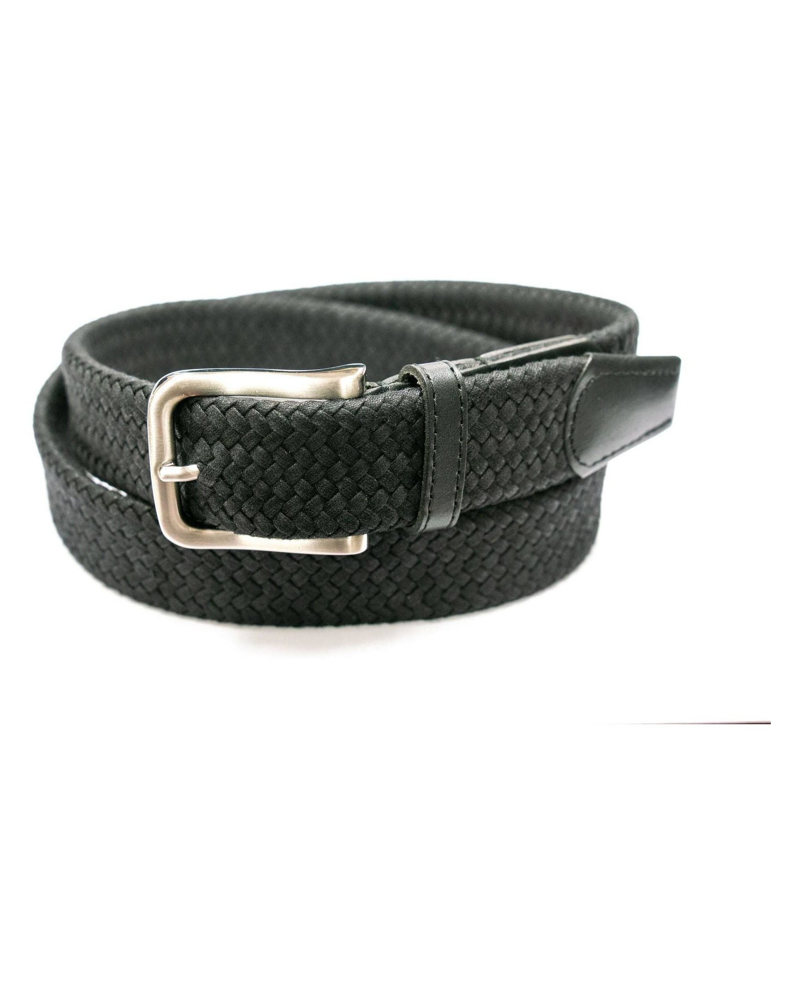 Black Cotton Braided Belt - Rainwater's Men's Clothing and Tuxedo Rental