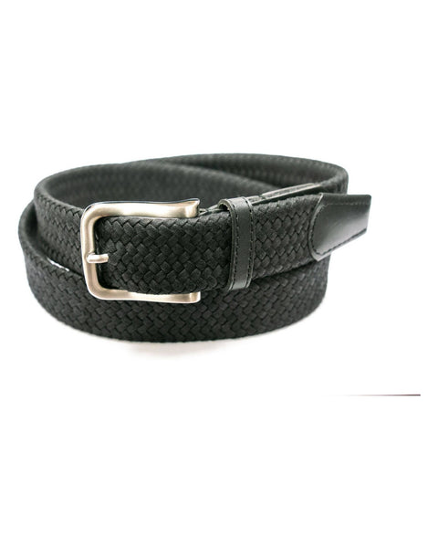 Black Cotton Braided Belt - Rainwater's Men's Clothing and Tuxedo Rental