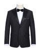 Black Floral Peak lapel Dinner Jacket Tuxedo Rental