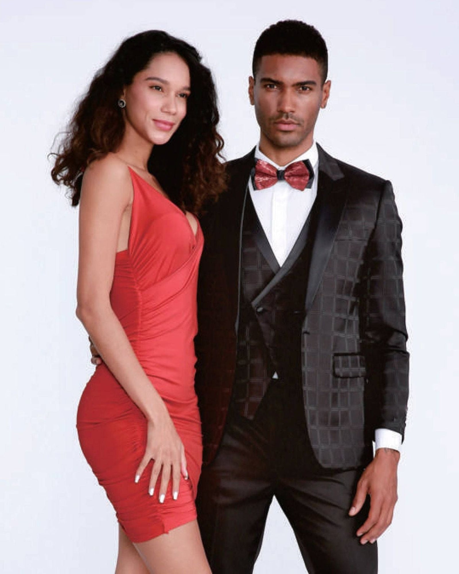 Black Plaid Peak lapel Dinner Jacket Tuxedo Rental - Rainwater's Men's Clothing and Tuxedo Rental