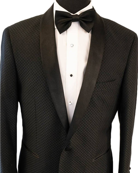 Black Diamond Textured Shawl Tuxedo Rental - Rainwater's Men's Clothing and Tuxedo Rental