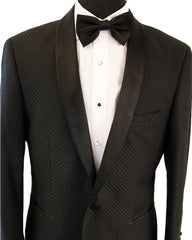 Black Diamond Textured Shawl Tuxedo Rental - Rainwater's Men's Clothing and Tuxedo Rental
