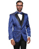 Blue Swirl Dinner Jacket Tuxedo Rental - Rainwater's Men's Clothing and Tuxedo Rental