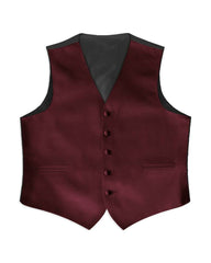 Burgundy Satin Rental Vest - Rainwater's Men's Clothing and Tuxedo Rental