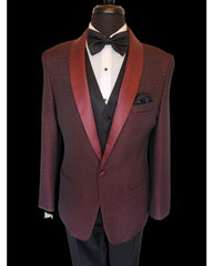 '-Rainwater's -Rainwater's - Tuxedo Rental - Burgundy Sparkle Diamond Shawl Tuxedo Rental -