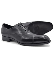 Carrucci Avon Cap Toe Oxford Leather Sole In Black