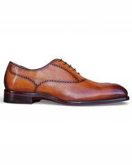 Carrucci Weston Whole Cut Oxford in Cognac