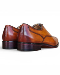 Carrucci Weston Whole Cut Oxford in Cognac