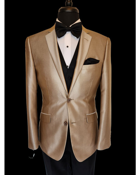'-Rainwater's -Rainwater's - Tuxedo Rental - Champagne Luster Notch Lapel Dinner Jacket Tuxedo Rental -