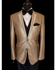'-Rainwater's -Rainwater's - Tuxedo Rental - Champagne Luster Notch Lapel Dinner Jacket Tuxedo Rental -