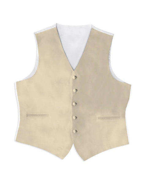 Champagne Satin Rental Vest - Rainwater's Men's Clothing and Tuxedo Rental