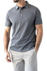 Devil Dog Feeder Stripe Polo In Mélange Charcoal