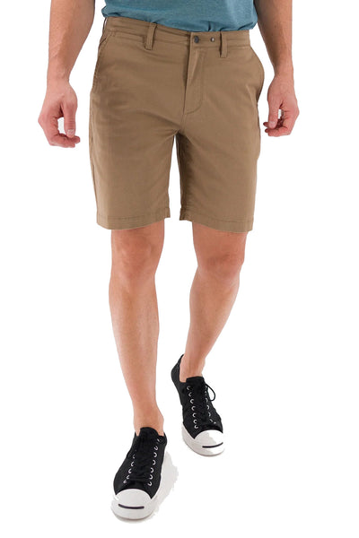 Devil Dog Stretch Twill 9 Inch Chino Shorts In Dark Khaki