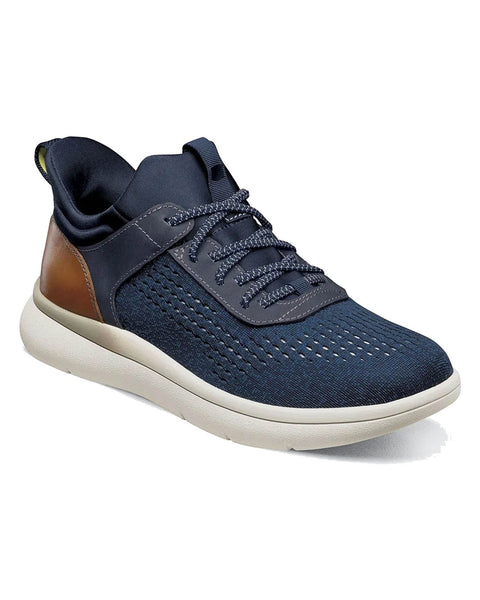 Florsheim Fleet Knit Elastic Lace Sneaker in Navy