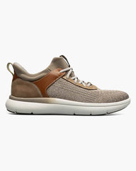 Florsheim Fleet Knit Elastic Lace Sneaker in Taupe