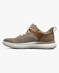 Florsheim Fleet Knit Elastic Lace Sneaker in Taupe