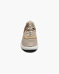 Florsheim Fleet Knit Elastic Lace Sneaker in Taupe