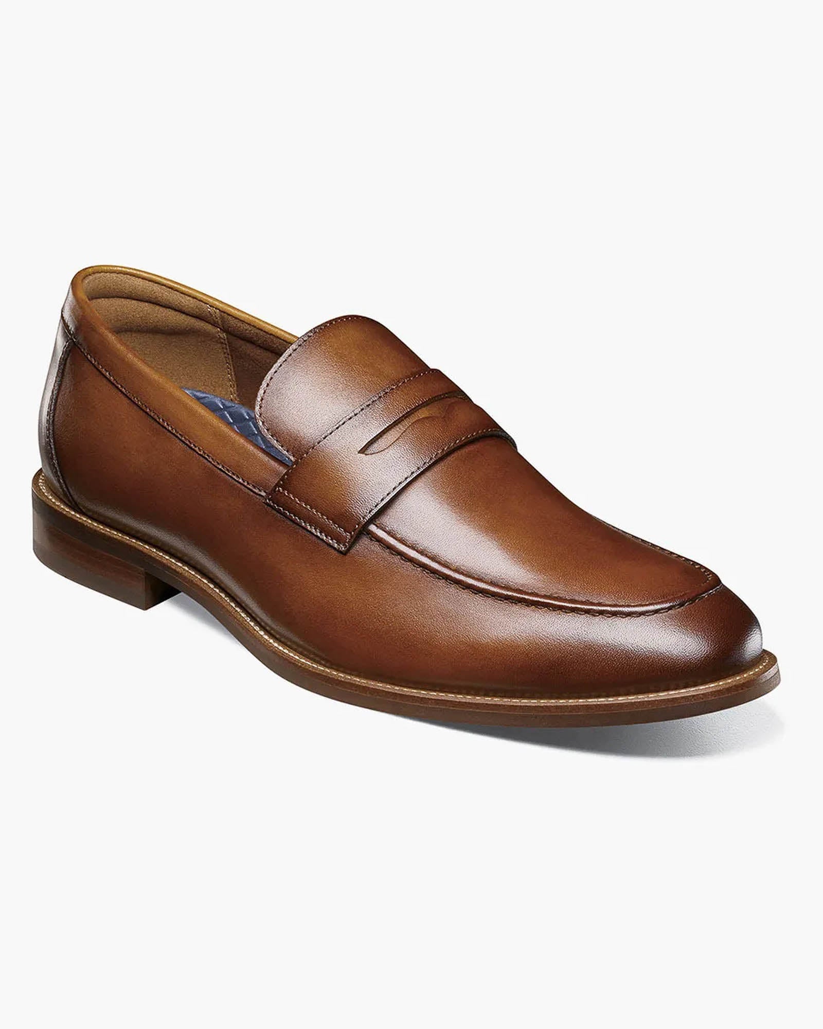 Florsheim Rucci Moc Toe Penny Loafer Dress Shoes in Cognac