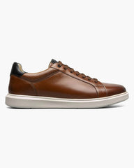 Florsheim Social Lace To Toe Sneaker In Cognac Smooth