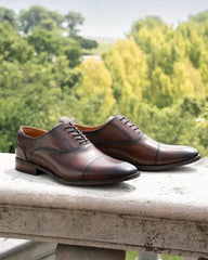 Florsheim Sorrento Lux  Cap Toe Balmoral Oxford In Brown