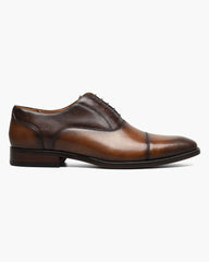 Florsheim Sorrento Lux  Cap Toe Balmoral Oxford In Multi Cognac