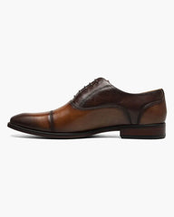 Florsheim Sorrento Lux  Cap Toe Balmoral Oxford In Multi Cognac