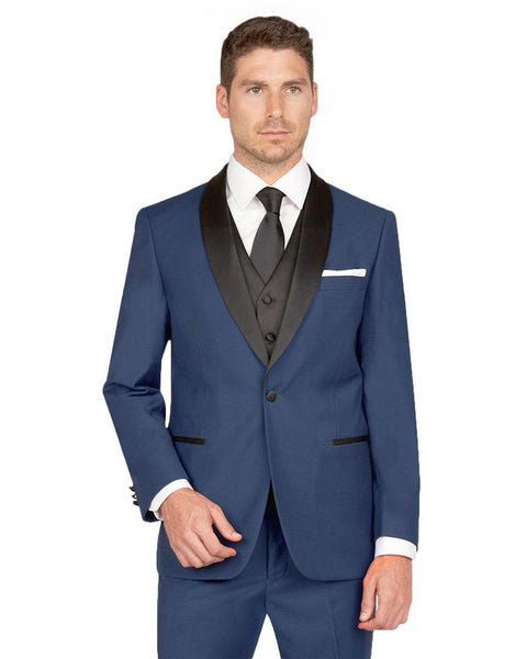 French Blue Shawl Tuxedo Rental - Rainwater's Men's Clothing and Tuxedo Rental