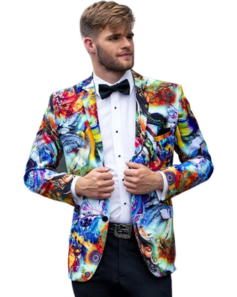Hendrix Abstract Dinner Jacket Tuxedo Rental - Rainwater's Men's Clothing and Tuxedo Rental