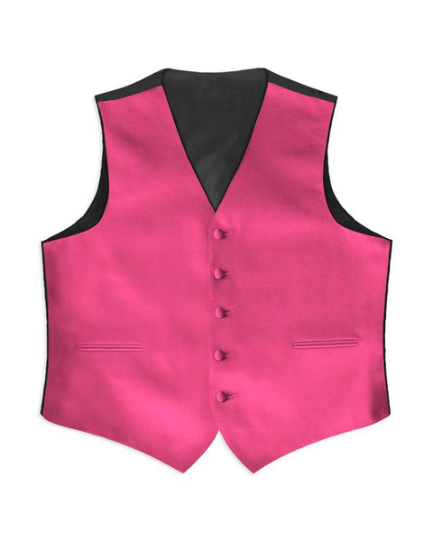 Hot Pink Satin Rental Vest - Rainwater's Men's Clothing and Tuxedo Rental
