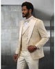 Ivory Chevron Weave  Peak Lapel Tuxedo Rental - Rainwater's Men's Clothing and Tuxedo Rental