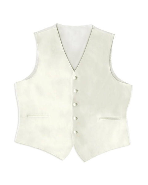 Ivory Satin Rental Vest - Rainwater's Men's Clothing and Tuxedo Rental