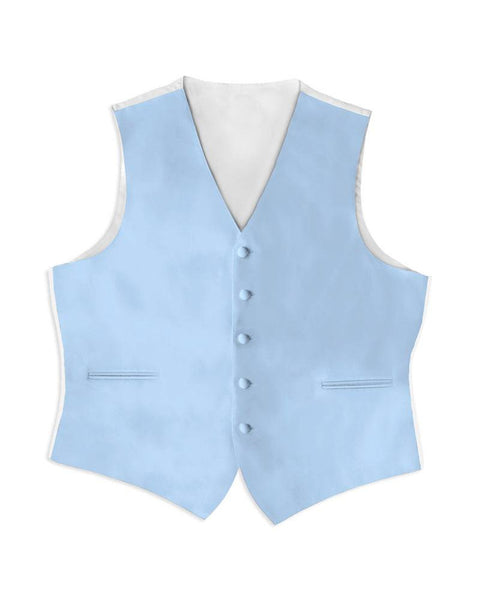 Light Blue Satin Rental Vest - Rainwater's Men's Clothing and Tuxedo Rental