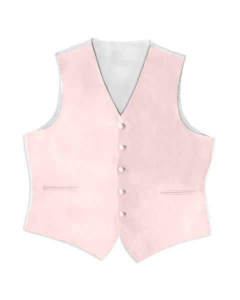 Light Pink Satin Rental Vest - Rainwater's Men's Clothing and Tuxedo Rental