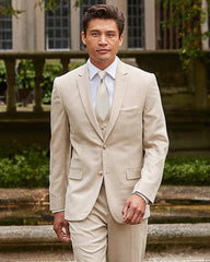 Linen Texture Natural Tan Suit Rental