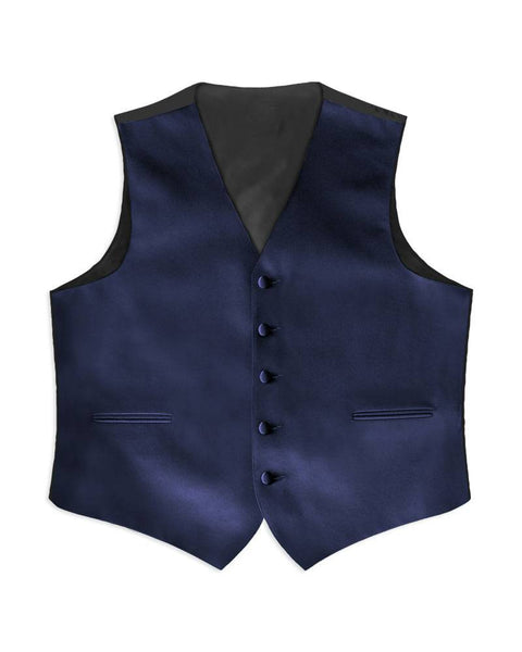 Navy Satin Rental Vest - Rainwater's Men's Clothing and Tuxedo Rental