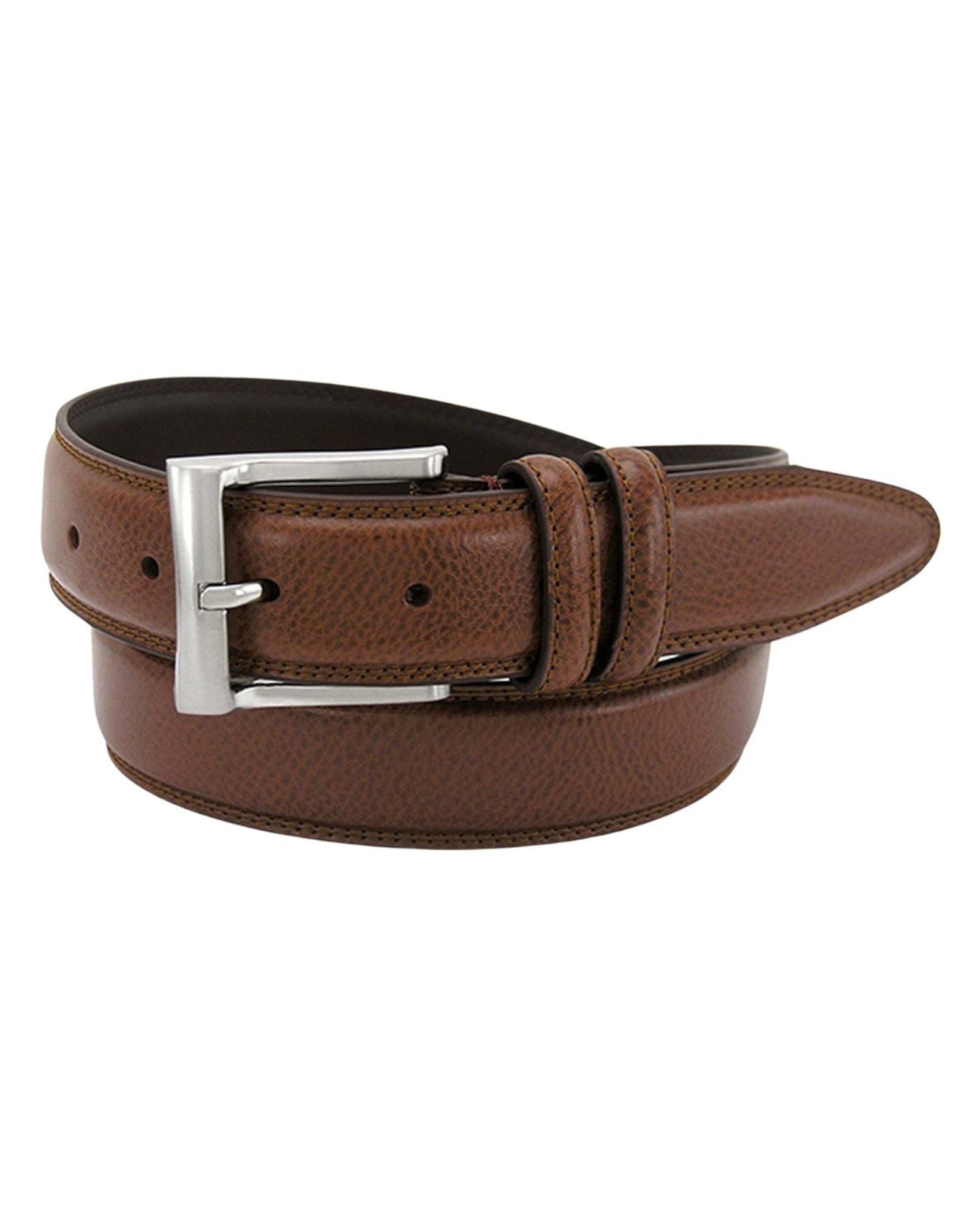 Cognac Pebble Grain Belt - Rainwater's Men's Clothing and Tuxedo Rental