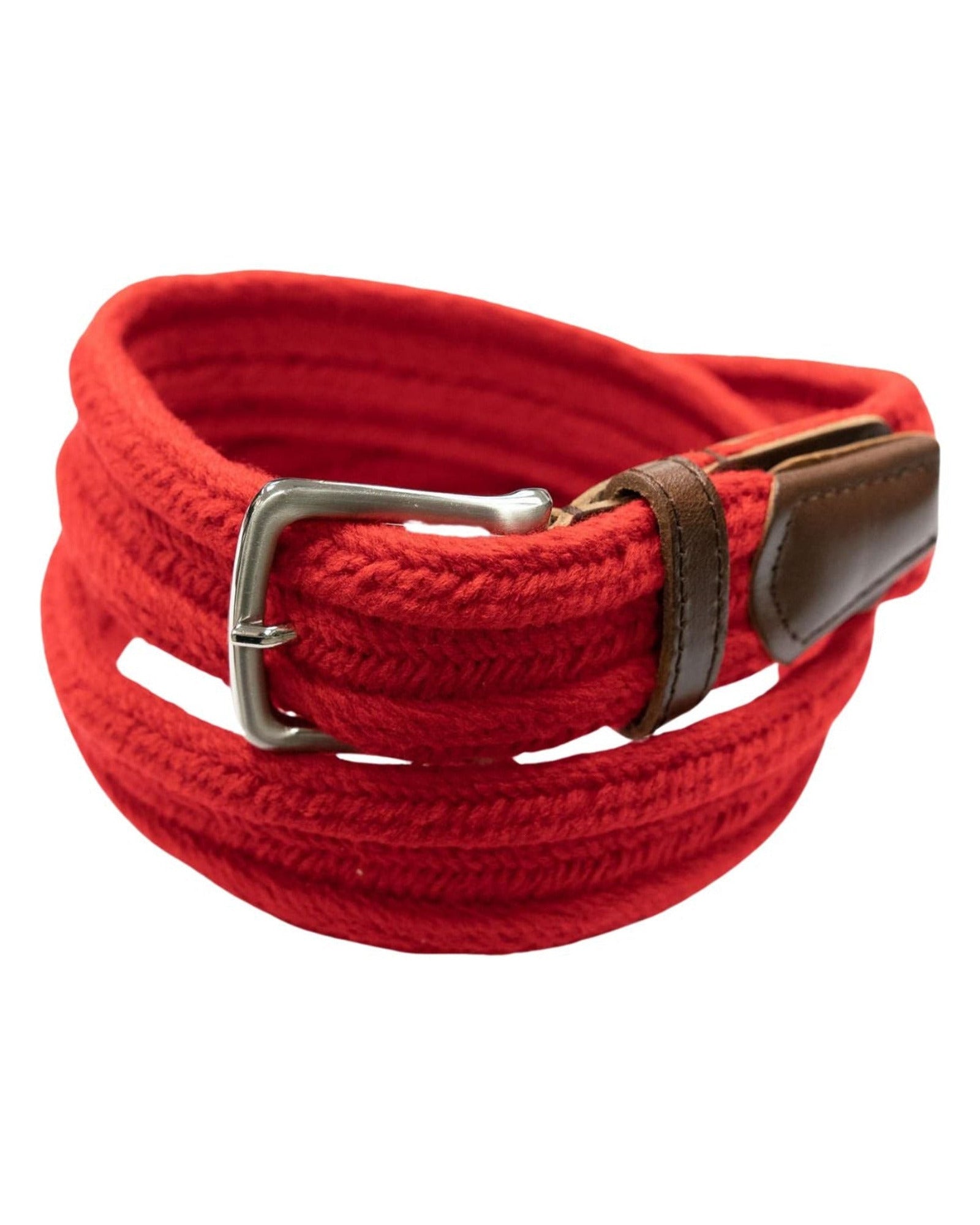 Red Cotton Webbed Belt - Rainwater's Men's Clothing and Tuxedo Rental