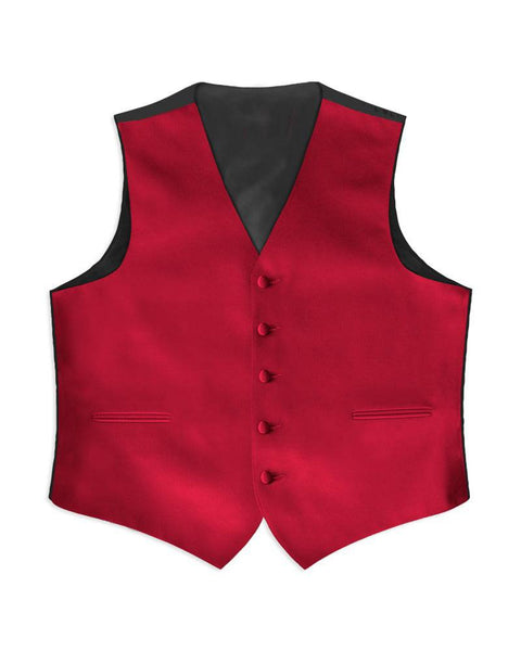 Red Satin Vest - Rainwater's Men's Clothing and Tuxedo Rental