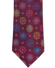 Silk Tie In Plum Foulard Print - Rainwater's Men's Clothing and Tuxedo Rental