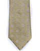 Silk Tie in Yellow With Lavender Foulard Print