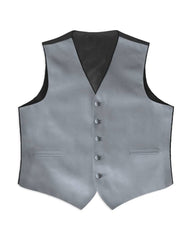 Silver Satin Rental Vest - Rainwater's Men's Clothing and Tuxedo Rental