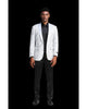 '-Rainwater's -Rainwater's - Tuxedo Rental - Silver Solid Textured Shawl lapel Dinner Jacket Tuxedo Rental -