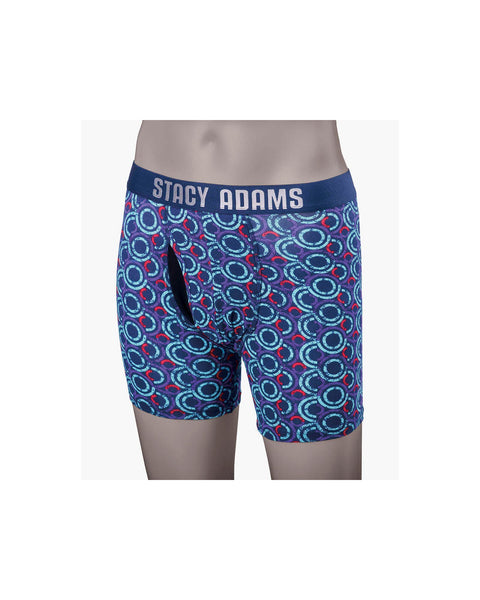'-Rainwater's -Stacy Adams - Loungewear - Boxer Brief Performance Fabric in Records -