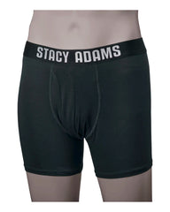 Stacy Adams Boxer Brief Performance Fabric in Solid Black