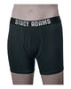 Stacy Adams Boxer Brief Performance Fabric in Solid Black
