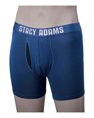 Stacy Adams Boxer Brief Performance Fabric in Solid Navy
